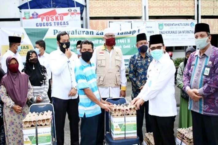 Walikota Apresiasi Baznas Dumai Bantu Fakir Miskin Terdampak Covid-19
