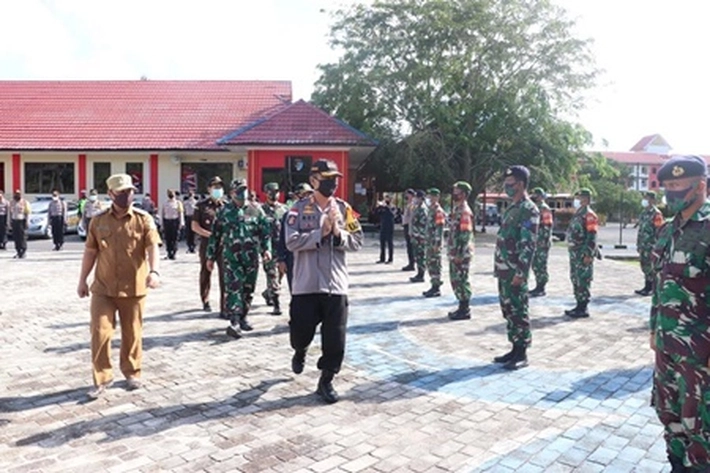 Polres Lingga Gelar Apel Pasukan Menuju New Normal