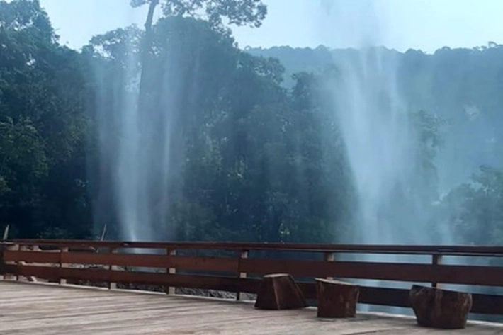 Wisata Air Terjun Batu Tilam Masih Sepi Terimbas Covid-19