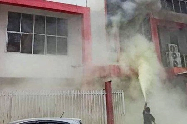 Gedung Telkom Pekanbaru Terbakar