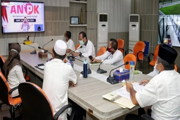 Bupati Alfedri Ikuti Aksi Pencegahan Korupsi Melalui Video Conference 