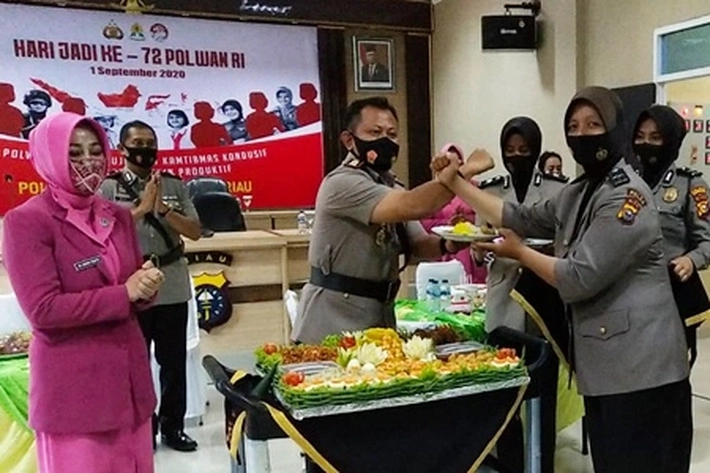 Polres Rohul Ikut Rayakan Hari Jadi Polwan Ke-72 Secara Virtual