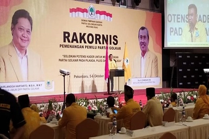 Gubernur Syamsuar Ikuti Rakornis Golkar Riau Bahas Pemenangan Pilkada 2020