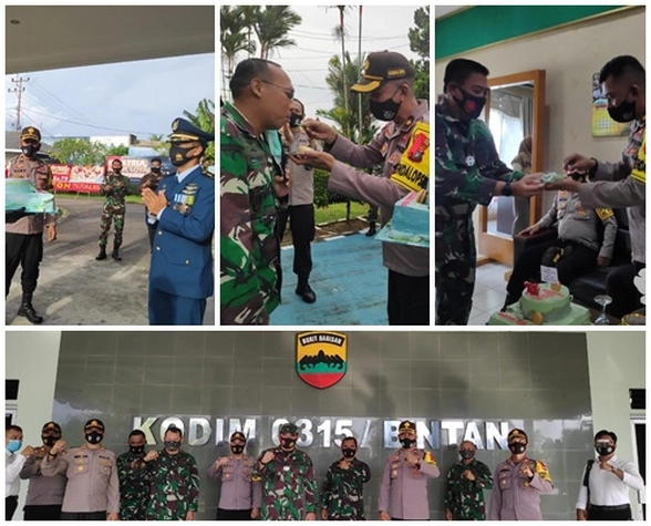 Polres Tanjung Pinang Beri Ucapan HUT TNI Ke-75
