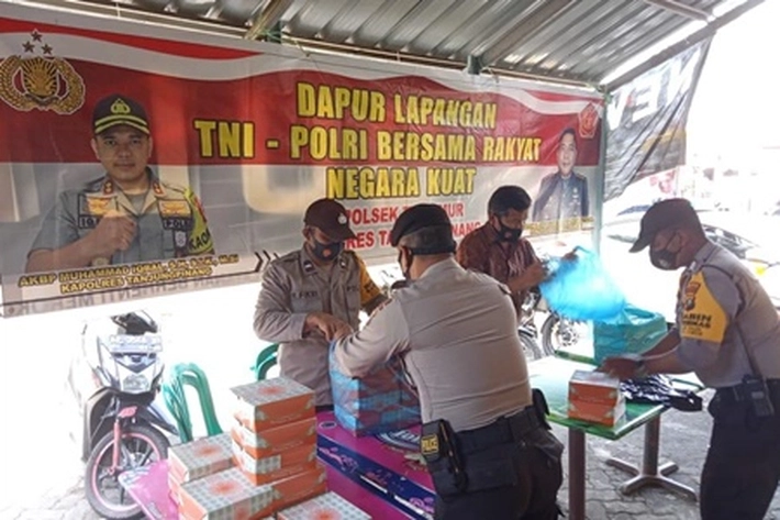 Polsek Tanjungpinang Timur Buat Dapur Lapangan