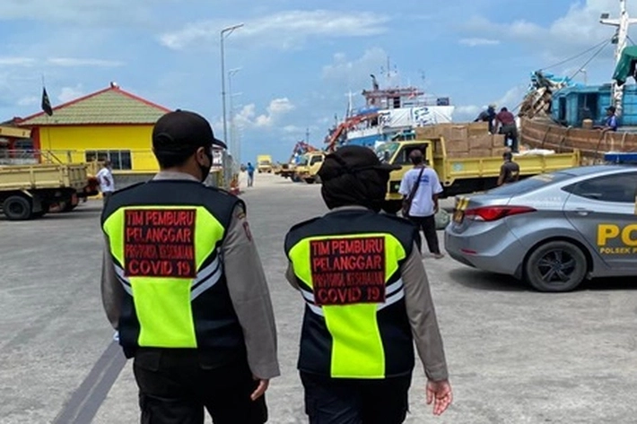Polsek Pelabuhan Sri Bintan Pura Operasi Yustisi Prokes