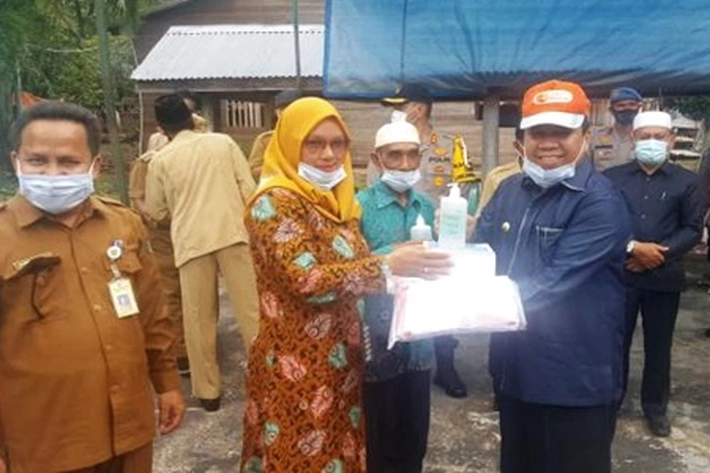 Isu Covid-19 Memanas, Bupati dan Kapolres Meranti Tangani Desa Tanjung Peranap