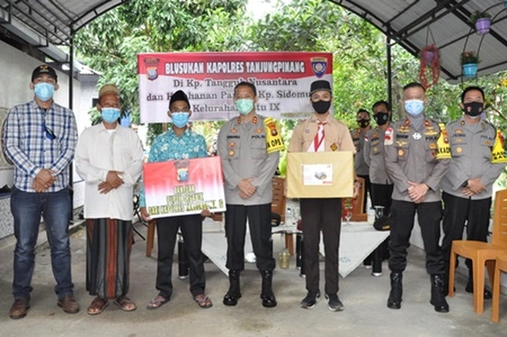 Kapolres dan Wakapolres Tanjungpinang Blusukan ke Kampung Tangguh Nusantara