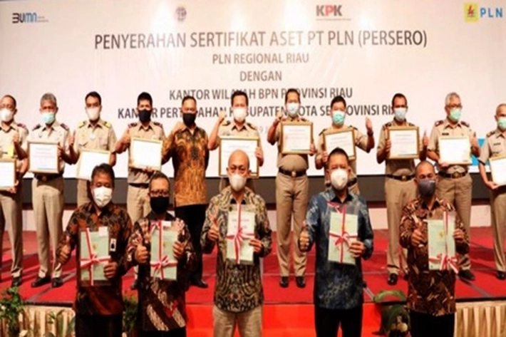 KPK Apresiasi Kerjasama PLN dan BPN, Aset Tanah Riau 'Terselamatkan Rp100 Miliar'