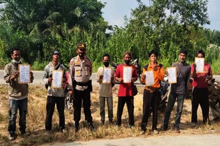 Polres Inhu Sosialisasi Antisipasi Karhutla pada Porbi