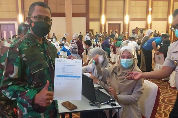 Wadanlantamal IV Ikuti Suntik Vaksin Covid-19
