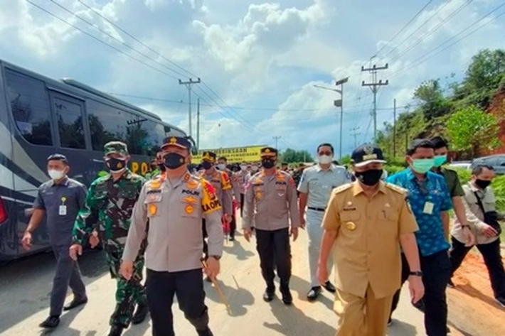 Pos Penyekatan Mudik Diperbatasan di Jaga Ketat, Truk Pembawa Barang 'Dikecualikan'