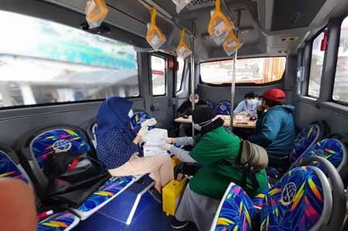 Bus Keliling 'Gencarkan Vaksinasi', Ditengah Tingginya Kasus Corona di Pekanbaru