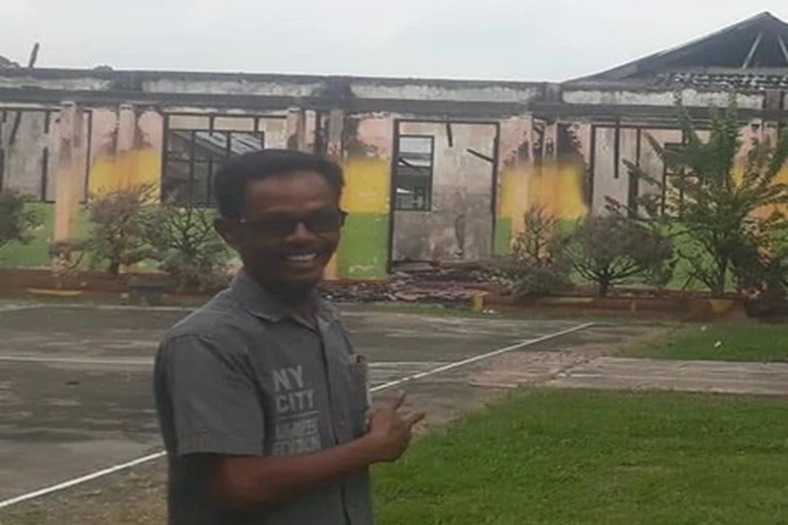 Pasca Terbakar Setahun Lalu, SMPN I Rambah Belum Juga Dibangun
