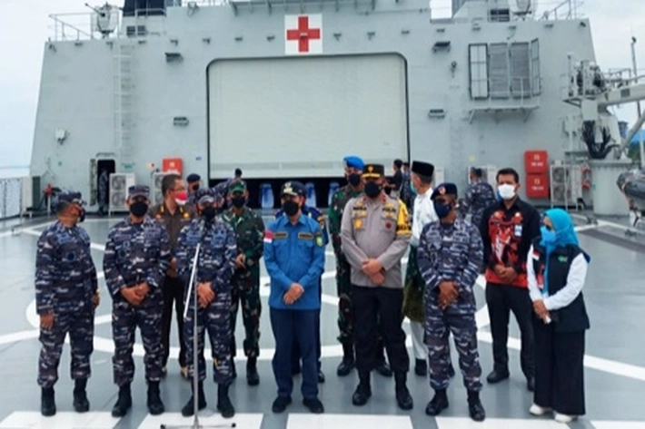Danrem 031/WB Brigjen TNI M Syech Ismed Apresiasi KRI 594 AL Bantu Oksigen dan Vaksinasi Massal