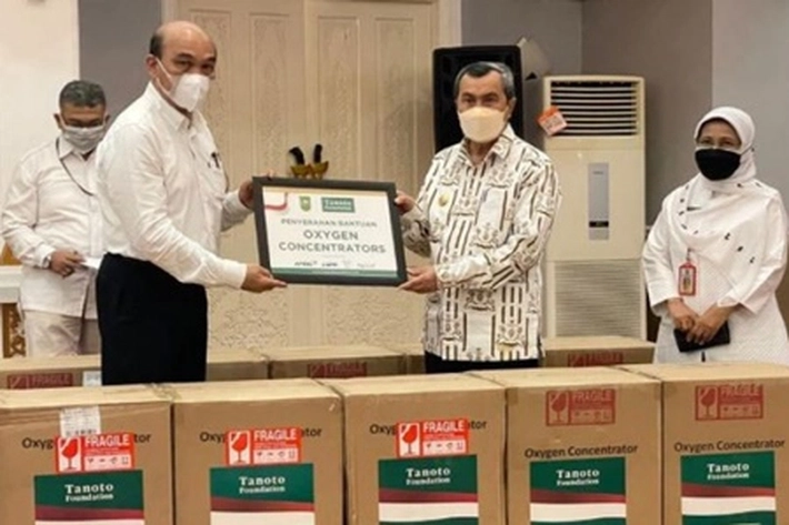 Tanoto Foundation Donasikan Konsentrator Oksigen kepada Pemprov Riau