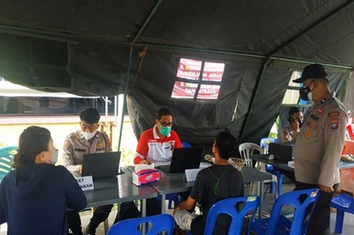 Polres Tanjungpinang Kembali Melakukan Vaksinasi Ditengah Pandemi yang Melandai