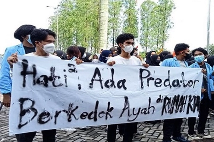 Mahasiswa FISIP Unri Unjuk Rasa Tuntut Kasus Pelecehan Seksual