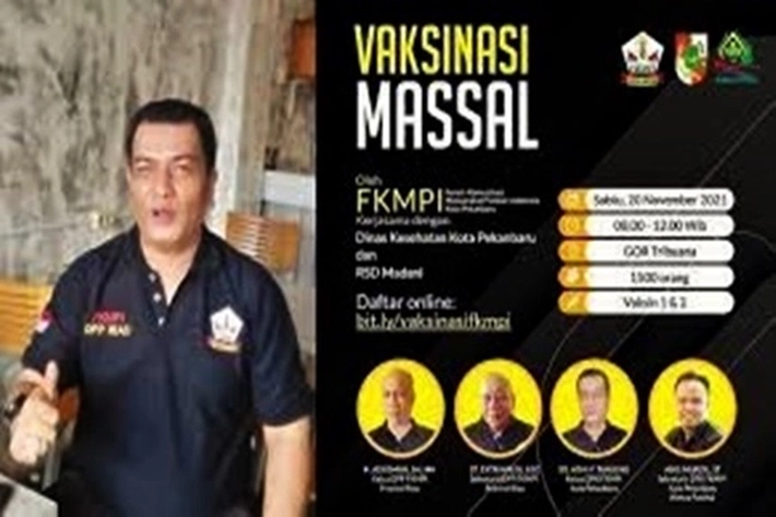 FKMPI Kota Pekanbaru Gelar Vaksinasi Massal di GOR Tribuana