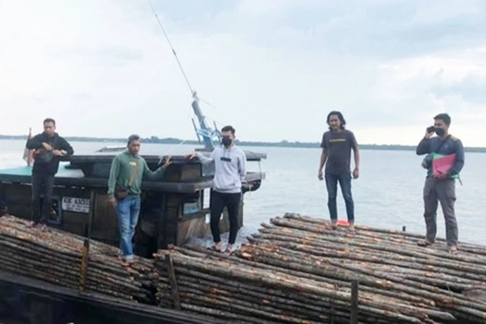 Pelaku Ilegal Logging 3.200 Batang Kayu Bakau Diringkus di Perairan Merbau