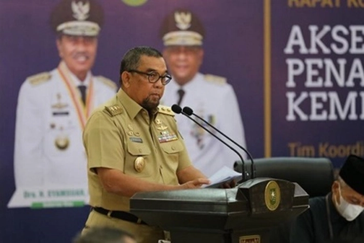 Wagubri Pimpin Rapat Koordinasi Penanggulangan Kemiskinan 2021