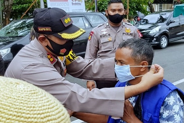 Polres Kepulauan Meranti, Terus Mengimbau Masyarakat untuk Patuhi Prokes