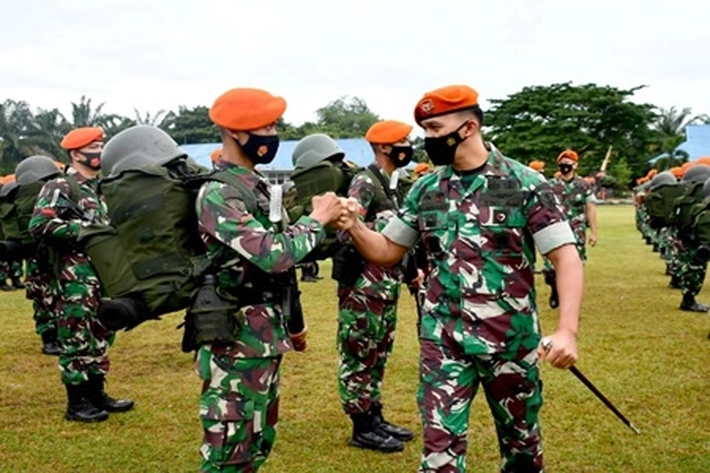 Danyanko 462 Paskhas Pimpin Apel Pelepasan Penugasan Operasi Pengamanan Perbatasan RI-PNG