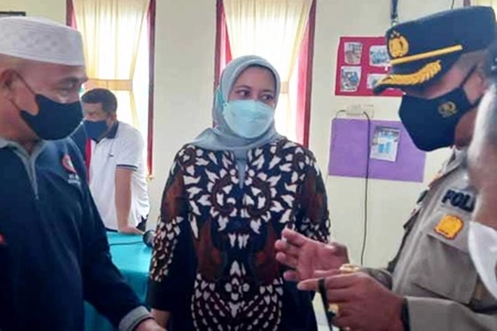 Kapolres Inhu AKBP Bachtiar Alponso Tinjau Lokasi Vaksin, Untuk Memastikan Program Vaksinasi Terlaksana