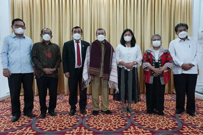 Virus Corona Masih Ada: Didepan para Pendeta Gubernur Syamsuar Ingatkan 'Vaksinasi dan Prokes'