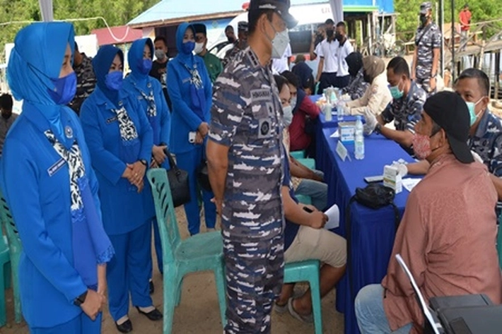 Pangkalan TNI Angkatan Laut Dumai Gelar Vaksinasi Anak Usia 6-11 Tahun