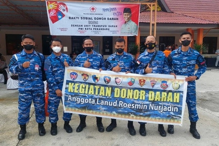 Personel Lanud Rsn Donor Darah, Untuk Menyemarakan HUT Ke-50 Basarnas