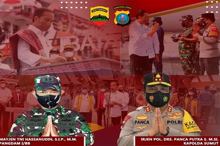 Kapoldasu dan Pangdam Sampaikan Terimakasih pada Masyarakat 'Membantu Jaga Kamtibmas' Selama Kunjungan Presiden Jokowi