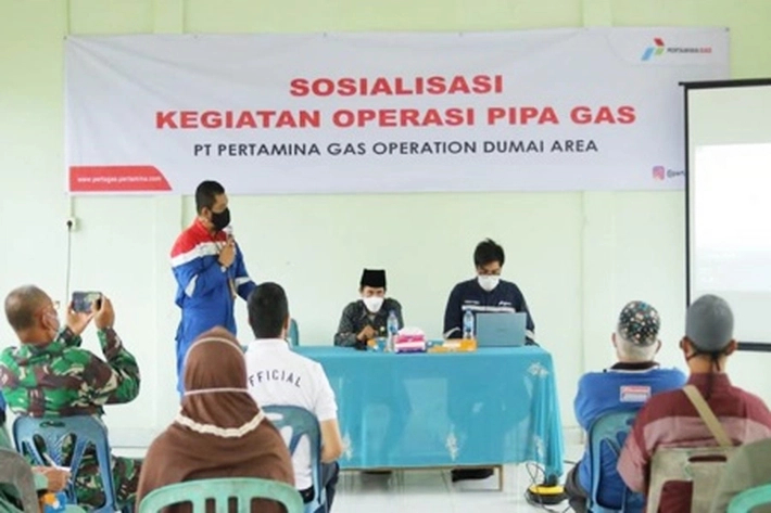 Pertagas Sosialisasi dan Berkomitmen dalam Aspek Keamanan Jalur Pipa Gas di Dumai