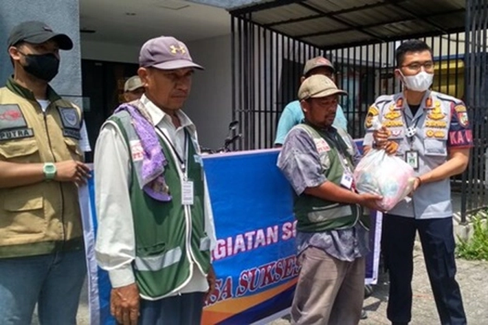Dishub dan PT YSM Ringankan Beban Jukir, 'Berikan 1000 Sembako di Ramadhan'