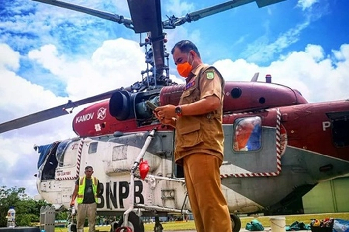 Helikopter Bantuan KLHK Tiba di Riau, 'untuk Antisipasi Karhutla'