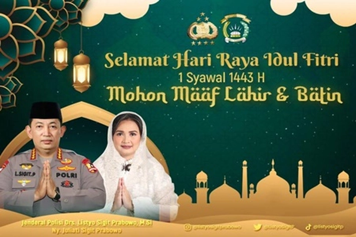 Kapolri Jenderal Listyo Sigit Prabowo Ucapkan Selamat Hari Raya Idul Fitri 1443 Hijriah