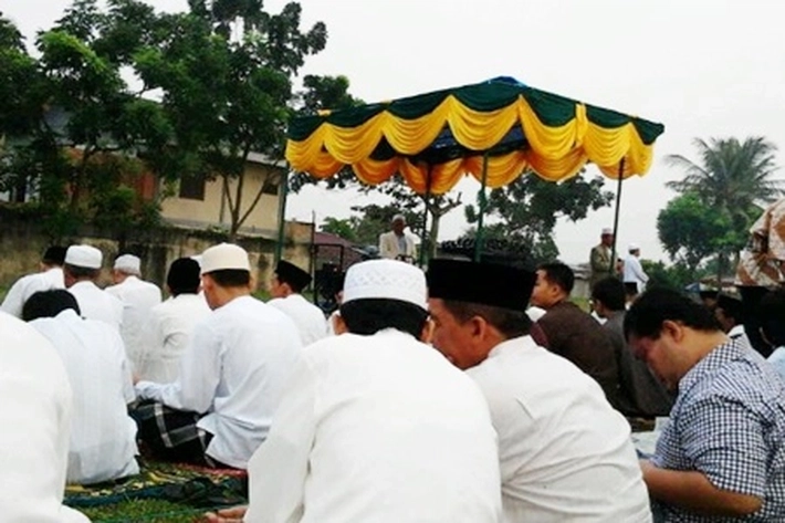 Setelah Dua Tahun Ditiadakan, Shalat Ied di Lapangan Arhanudse Baterei A Kembali Digelar
