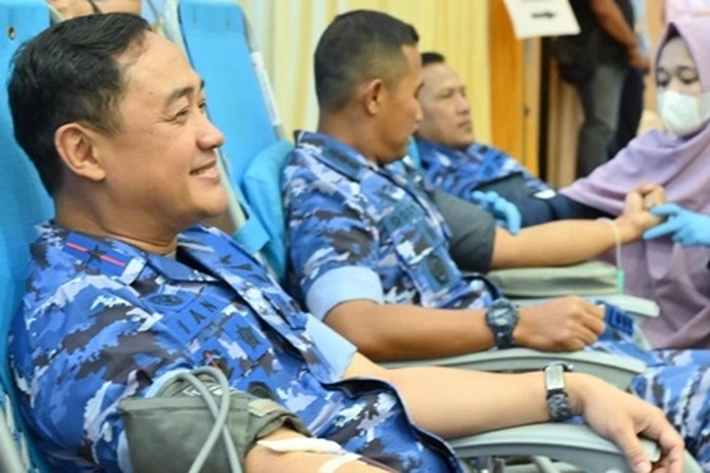Peringatan Hari Bhakti TNI AU Ke-75, Danlanud Marsma TNI Ian Fuady: 'Pendonor Darah Pahlawan Masa Kini'