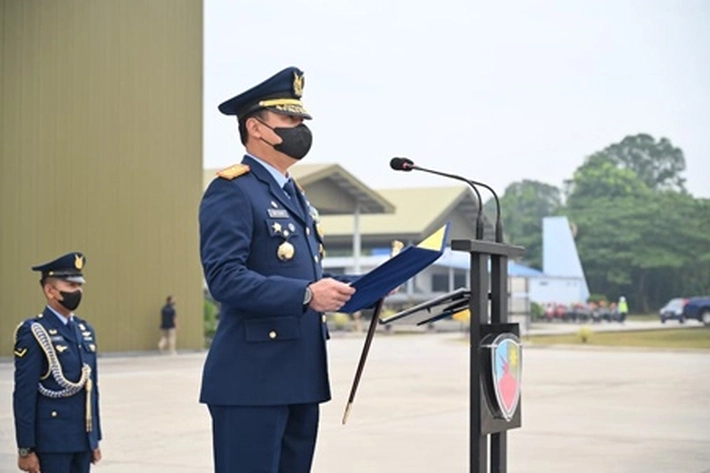 Danlanud Marsma TNI Ian Fuady Bacakan Sambutan Tertulis Kasau di Momen Hari Bakti TNI AU 