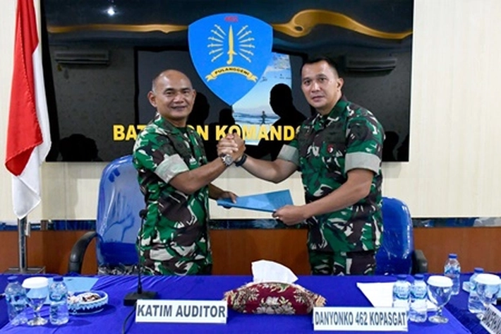 Danyonko 462 Kopasgat Sambut Kedatangan Tim Audit Kinerja Kopasgat
