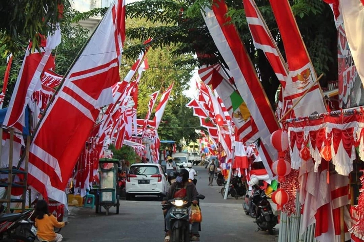 Sambut HUT RI Ke-77 di Pekanbaru, 'Lingkungan Memerah Hingga Kepelosok Penjuru'