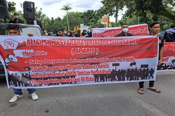 Ratusan Massa Minta Stop Kampanye Negatif Tentang Sawit