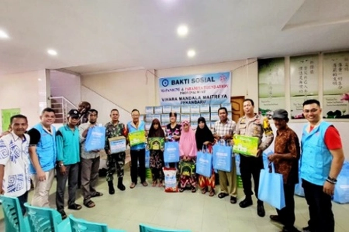 Mapanbumi dan Paramita Foundation Riau Salurkan Bansos untuk Warga Prasejahtera