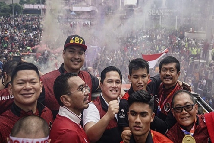 Kemenangan Timnas U-22 Meraih Medali Emas di SEA Games 2023 Disambut Arak-arakan di Jakarta
