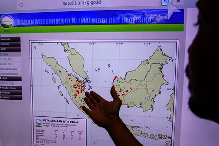 Titik Hotspot di Pulau Sumatera Terpantau Melonjak, 'juga Tersebar di Riau yang Terdeteksi Disejumlah Kabupaten'