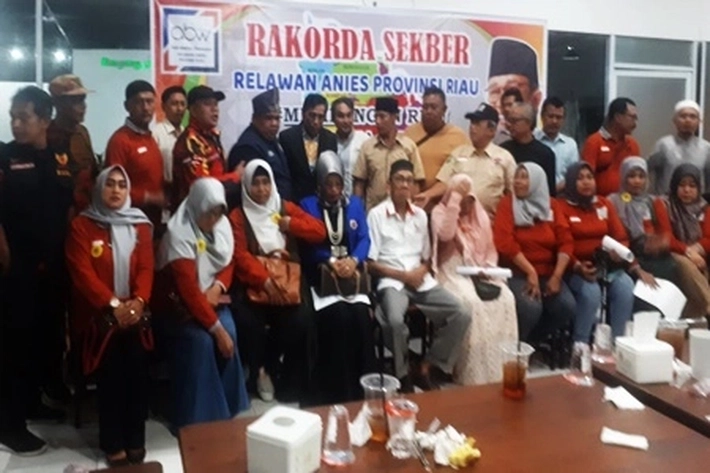 Peluncuran Pengurus Sekber Bersama Relawan di Pekanbaru Bukti Rakyat Inginkan Perubahan Bersama Anies