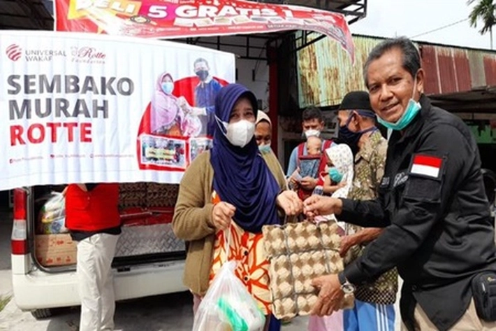 Memperingati Tahun Baru Islam, Rotte Foundation Salurkan Sembako Murah