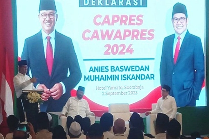 Anies-Cak Imin Deklarasi Bakal Capres-Cawapres untuk Hadapi Pemilu 2024