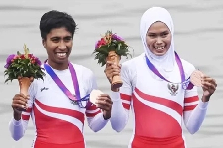 Indonesia Raih Medali Pertama di Asian Games 2022 dari Cabang Dayung
