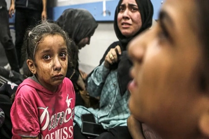 Anak-Anak Palestina Konferensi Pers, 'yang Tidak Ingin Gaza Berubah Jadi Kuburan Masal'